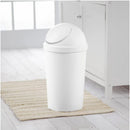 1 of 3:Sterilite Round SwingTop Wastebasket, White, 3 Gallon 