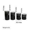 7 of 7:Ensemble de 4 boîtes Home Basics avec couvercles en acier inoxydable, noir 