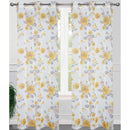 1 of 4:Panneau de fenêtre transparent à œillets Garcia, imprimé roses, 2-38 x 84 pouces 