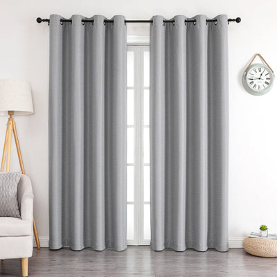 16 of 24:Yola Blackout Textured Jacquard Grommet Window Panel, 52x84 Inches 