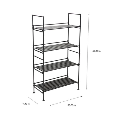 4 of 4:Estante independiente de 4 niveles Neu Home en color espresso 