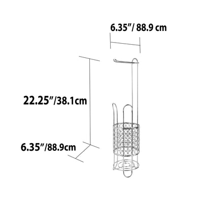 6 of 6:Distributeur de papier toilette sur pied Home Basics, chromé 