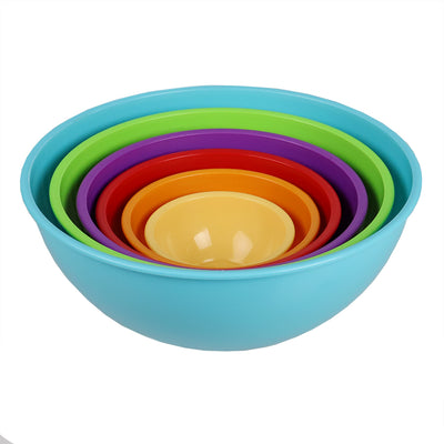 3 of 4:Home Basics 12 Piece Nesting Plastic Bowl Set, Multi-Color 