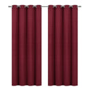 2 of 6:Mackenna Ogee Jacquard Grommet Window Panel, Burgundy, 52x84 Inches 