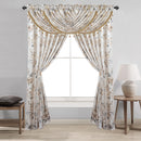 13 of 16:Teagan Floral Printed Crushed Satin Rod Pocket Window Panel and Waterfall Valance Treatments 