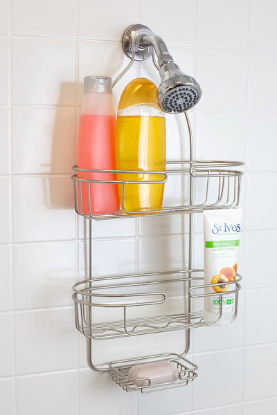 3 of 5:Étagère de douche Home Basics Element, nickel satiné 