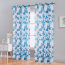 3 of 6:Myra Floral Printed Semi-Sheer Grommet Window Panel, 54x84 Inches 