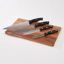 1 of 1:Home Basics 4-Piece Kitchen Knife Set
 with Acacia Wood Serving Board, 13.8x8.7 Inches 