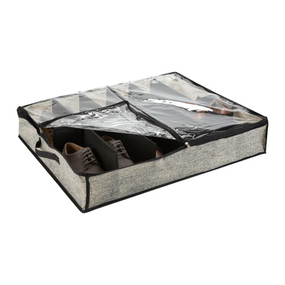 2 of 4:Coffre de rangement Simplify pour 12 paires de chaussures sous le lit, noir 