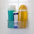 4 of 5:Home Basics Medium Cubic Patterned Plastic Shower Caddy with Suction Cups, Clear 
