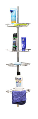 2 of 3:Home Basics 4 Tier Corner Shower Shelf 