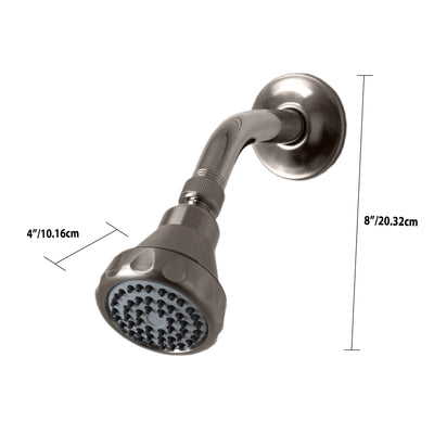9 of 10:Alcachofa de ducha fija de función única Sunbeam, níquel satinado cepillado 