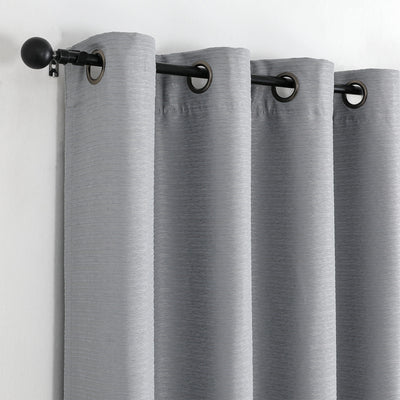 17 of 24:Yola Blackout Textured Jacquard Grommet Window Panel, 52x84 Inches 