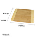 5 of 5:Home Basics Dual Tone Bamboo Cutting Board, Natural, 11.5x13.5 Inches 