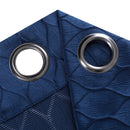 4 of 6:Mackenna Ogee Jacquard Grommet Window Panel, Navy, 52x84 Inches 