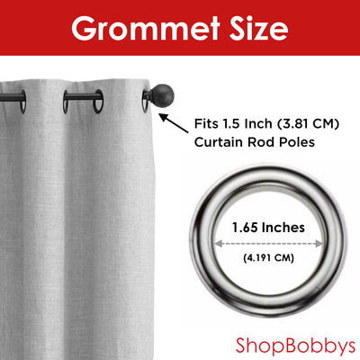 28 of 40:Jeremiah Textured Room Darkening Grommet Window Panel, 52x90 Inches 