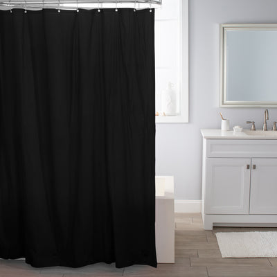 2 of 4:Bath Bliss Heavy Weight Shower Liner in Black 