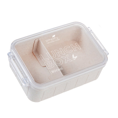1 of 4:Simplify 2 Pack Eco-Friendly Natural Lunch Box Set 