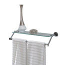 2 of 4:Neu Home Hanging Glass Shelf with Towel Bar 