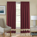 1 of 4:Darcy Rod Pocket Window Curtain Panel - 52x63 - Marsala/Tan 