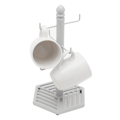 1 of 3:Home Basics Cast Iron Lines Design Mug Tree, Gray, 6.75x13.75x6.75 Inches 