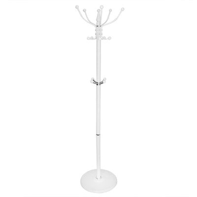 1 of 4:Home Basics Perchero independiente con 16 ganchos y base de piedra arenisca, color blanco 
