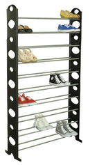 1 of 5:Étagère à chaussures en métal Home Basics pour 50 paires, noire 