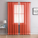 30 of 52:Lisa Plaid Sheer Rod Pocket Panel, Black, 55x90 Inches 