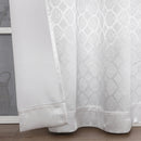 4 of 18:Tobias Damask Metallic Grommet Blackout Window Panel, 52x84 Inches 
