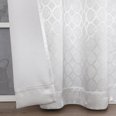 4 of 18:Tobias Damask Metallic Grommet Blackout Window Panel, 52x84 Inches 