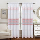 5 of 5:Joanna Floral Macramé Rod Pocket Window Panel With Attached Valance, 55x84 Inches 