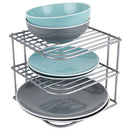 1 of 6:Home Basics Heavy Weight Vinyl Coated Steel Corner Shelf, Silver 