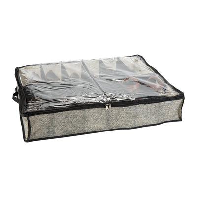 1 of 4:Coffre de rangement Simplify pour 12 paires de chaussures sous le lit, noir 