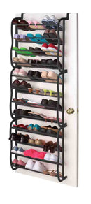 1 of 4:Home Basics 36 Pair Over the Door Steel Shoe Rack, Black 