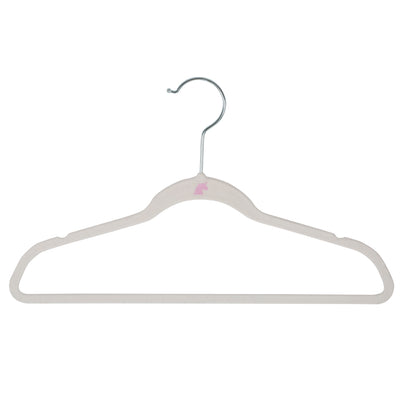 2 of 4:Simplify Kids 25 Pack Velvet Hangers in White 