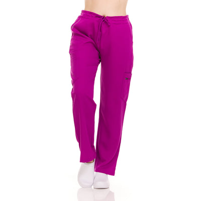 14 of 66:Ellen Tracy 4-Way Stretch Elastic Back Drawstring Waistband Scrub Pants 