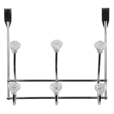 2 of 4:Patère de porte à 3 crochets en acier chromé Home Basics, cristaux 