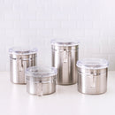 3 of 4:Ensemble de 4 boîtes en acier inoxydable Home Basics 