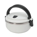 2 of 4:Kitchen Details Stainless Steel 1 Tier Insulated Lunch Box in White 