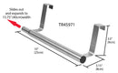 6 of 6:Home Basics Over the Cabinet Door Quick Install Hanging Modern Expandable Steel Towel Storage Rack, Chrome 