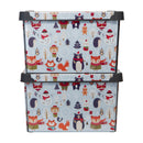 4 of 4:Simplify Woodland Winter Design Storage Tote Bin 