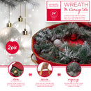 2 of 4:Lot de 2 sacs pour couronnes de Noël Simplify de 61 cm 