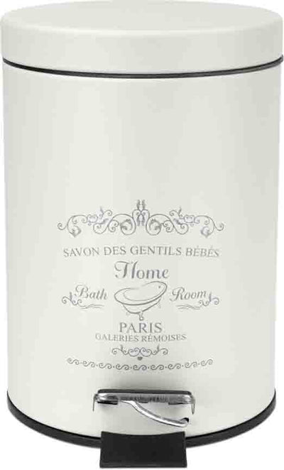 1 of 8:Home Basics Paris Design Cubo de Basura, Blanco, 3 Litros 