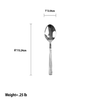 5 of 5:Couverts Home Basics en acier inoxydable, 4 pièces, argent, 8,5 x 0,83 pouces 