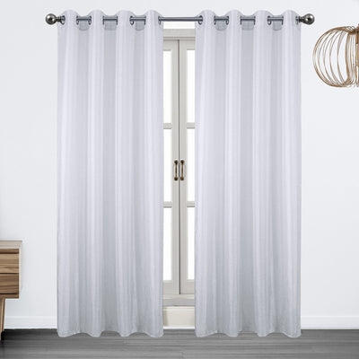 14 of 17:Brook Metallic Lurex Sheer Grommet Window Panel, 54x90 Inches 