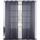 5 of 5:Carmen 2 Pack Morrocan Sheer Grommet Window Panel, 2-38x84 Inches 