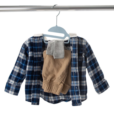 3 of 4:Cintres Simplify Kids, lot de 12, bleus, pour protéger votre col 