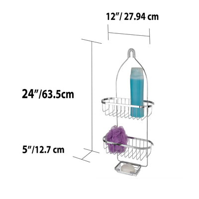 6 of 6:Home Basics Chrome Plated Steel Shower Caddy 