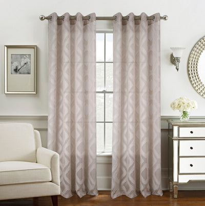 8 of 27:Ariana Clipped Doily Grommet Window Panel, 54x84 Inches 