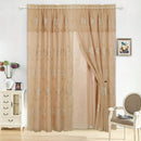 2 of 10:Alice Floral Embroidered Panel With Valance and Backing, 55x84 Inches 